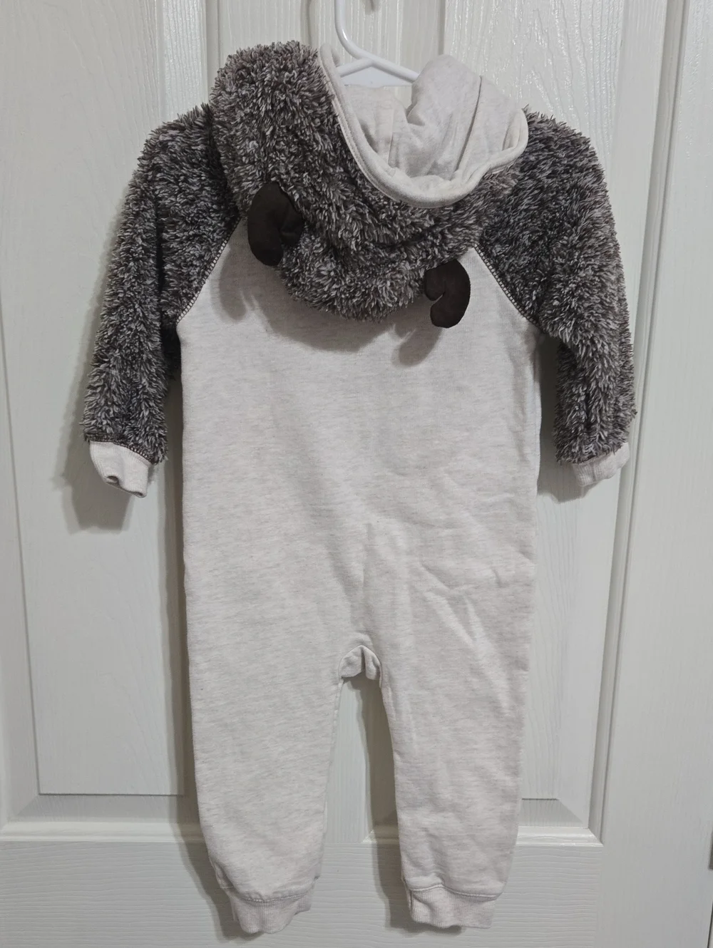 Koala Kids Baby Moose Fleece Hooded Romper Jumpsuit One-Piece